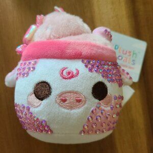 Cuddle Barn bubblegum cow custom rhinestone purse clip